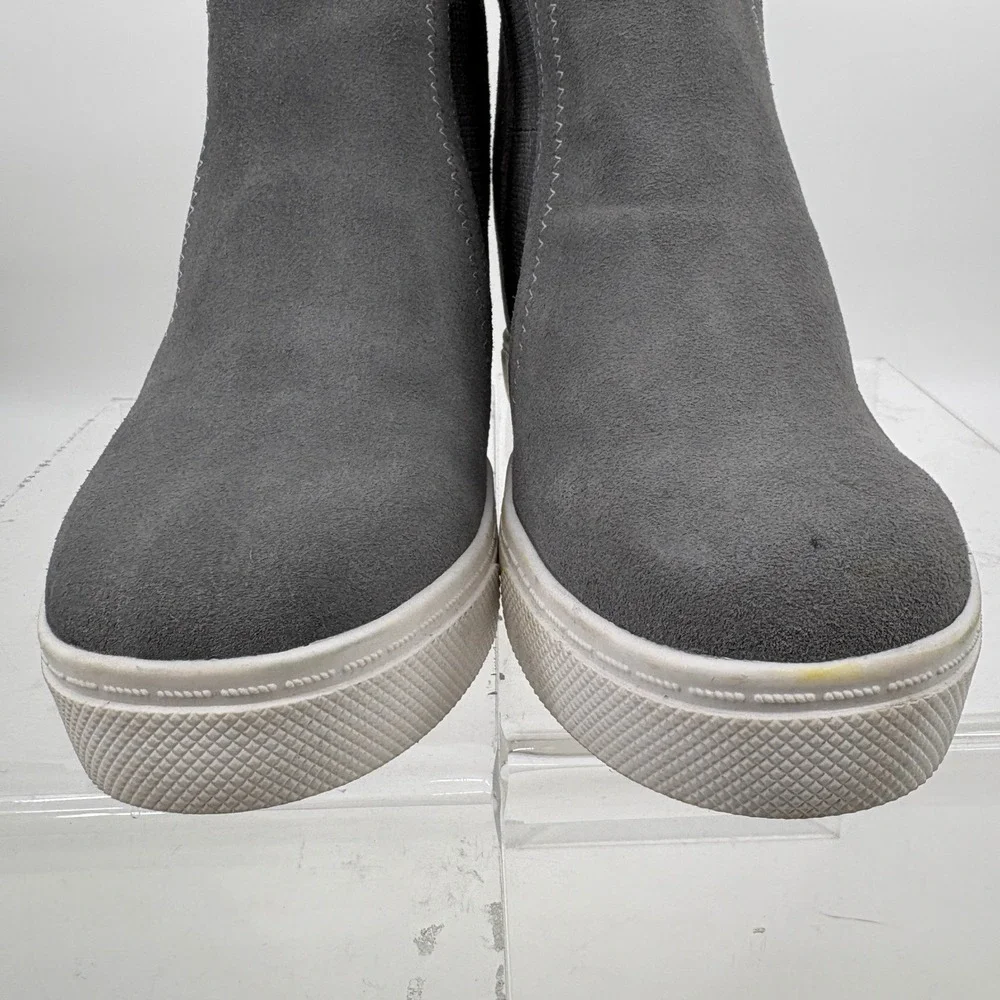 Steve‎ Madden Leo hidden wedge sneakers grey 7.5 Comfort pull-on